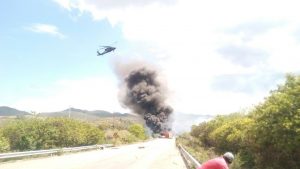 Helicóptero sobrevuela en Huitzo